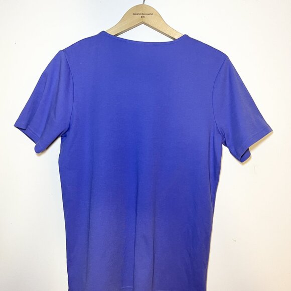 Quacker Factory Purple Embroidered & Beaded Tee – Size Small - Picture 8 of 8